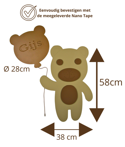 Teddy met DroomBallon | Gepersonaliseerd
