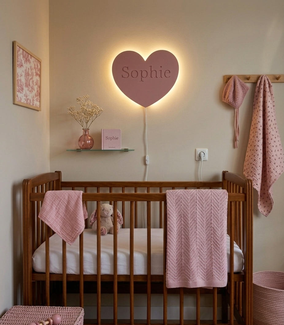 Hartjes wandlamp - Gepersonaliseerd