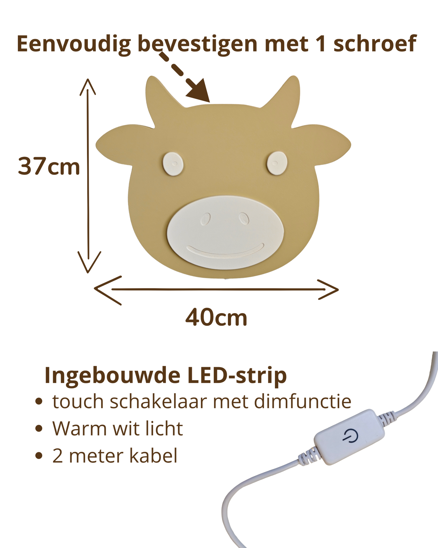 Wandlamp - Koe