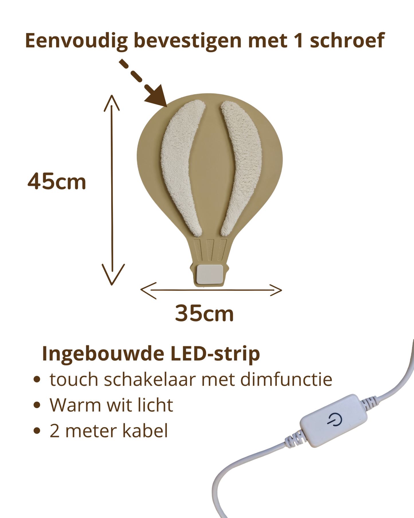 Wandlamp - luchtballon