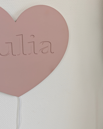 Hartjes wandlamp - Gepersonaliseerd