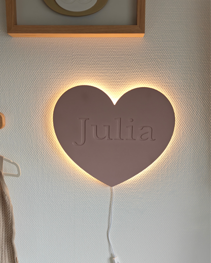 Hartjes wandlamp - Gepersonaliseerd