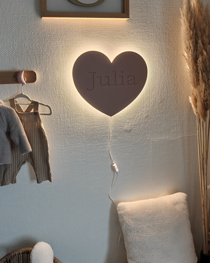 Hartjes wandlamp - Gepersonaliseerd