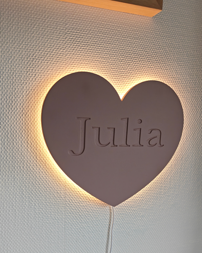 Hartjes wandlamp - Gepersonaliseerd