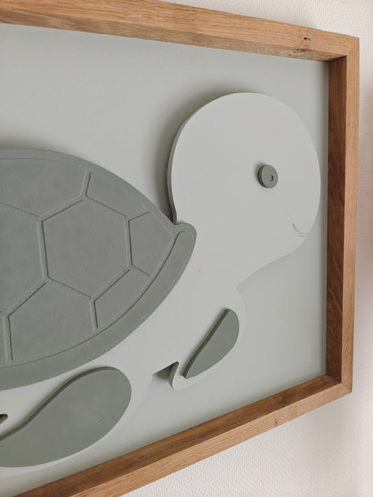 Schildpad Droommaatje – 3D Schilderij