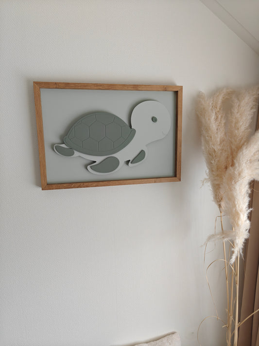 Schildpad Droommaatje – 3D Schilderij