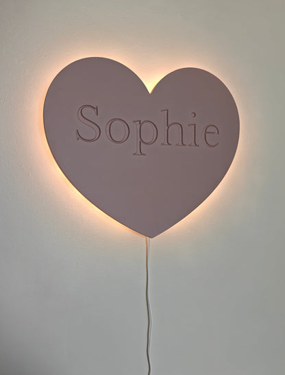 Hartjes wandlamp - Gepersonaliseerd
