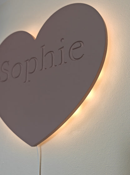 Hartjes wandlamp - Gepersonaliseerd