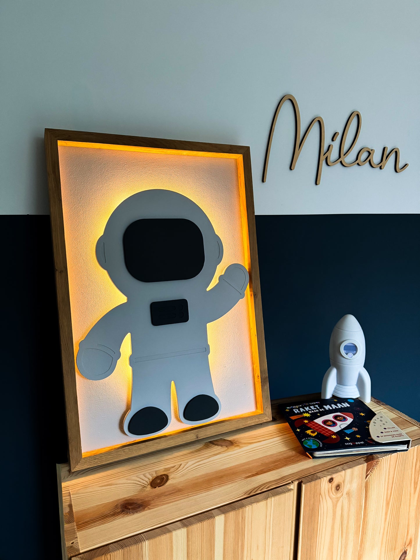 Astronaut – 3D Schilderij met licht