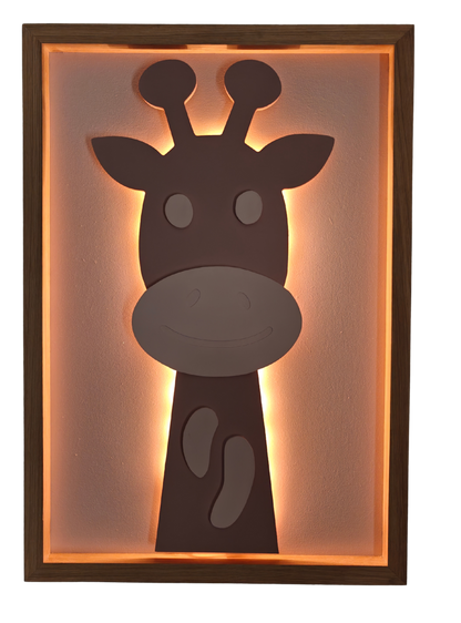 Giraf – 3D Schilderij met licht