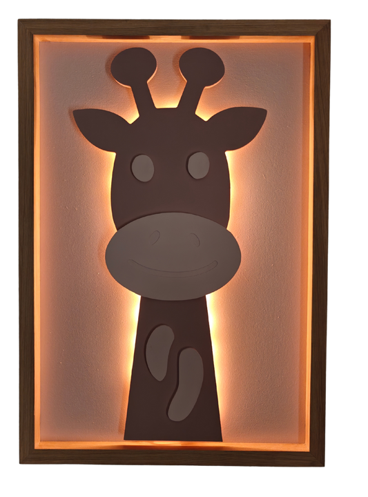 Giraf – 3D Schilderij met licht