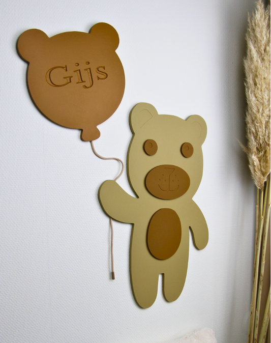 Teddy met TeddyBallon – Gepersonaliseerd