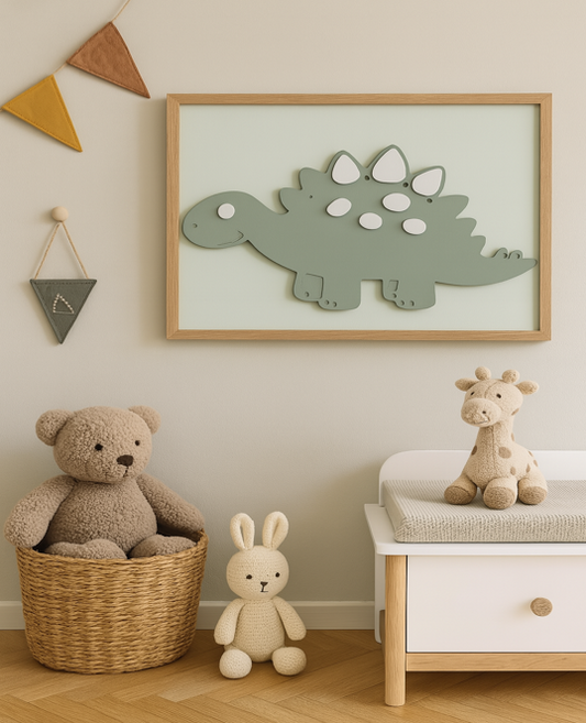 Stegosaurus Droommaatje – 3D Schilderij