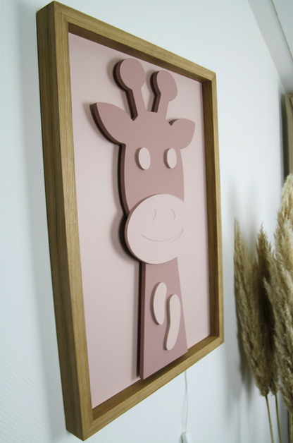 Giraf – 3D Schilderij met licht