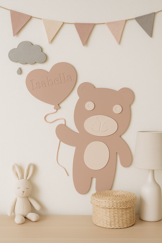 Teddy met HartjesBallon – Gepersonaliseerd
