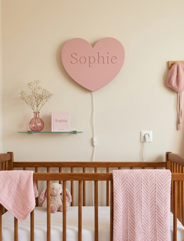 Hartjes wandlamp - Gepersonaliseerd