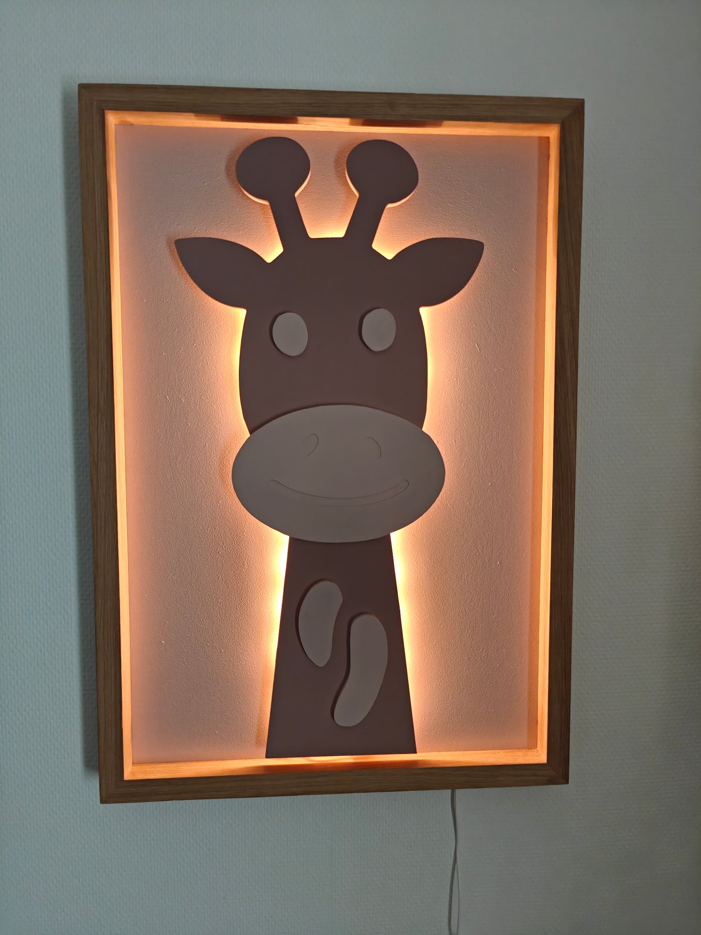 Giraf – 3D Schilderij met licht