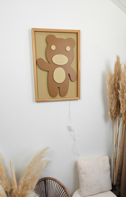 Teddy – 3D Schilderij met licht